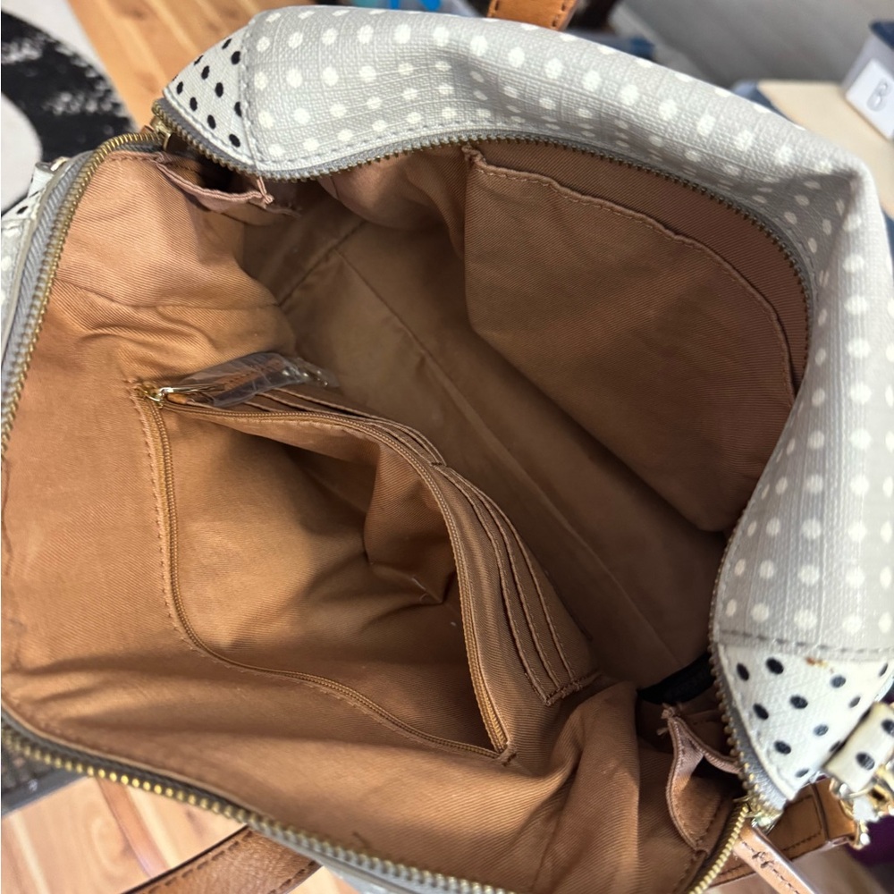 NEW Fossil Sydney Satchel Polka Dot Bag - Picture 7 of 13